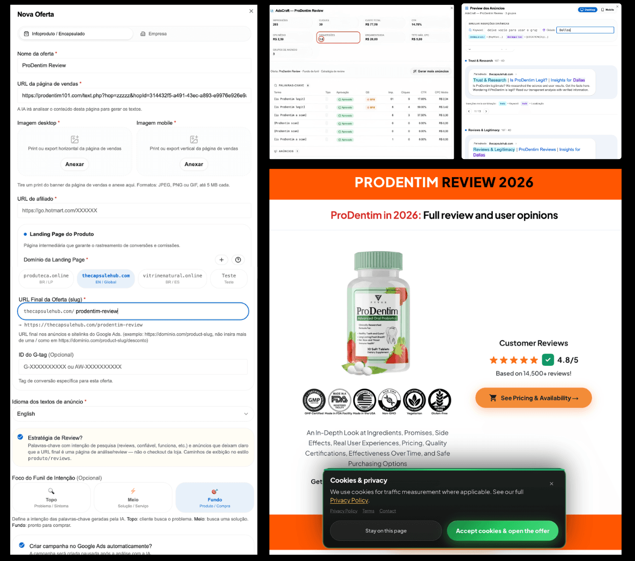 AdsCraft — painel e campanhas